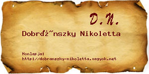 Dobránszky Nikoletta névjegykártya